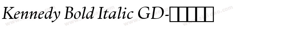 Kennedy Bold Italic GD字体转换